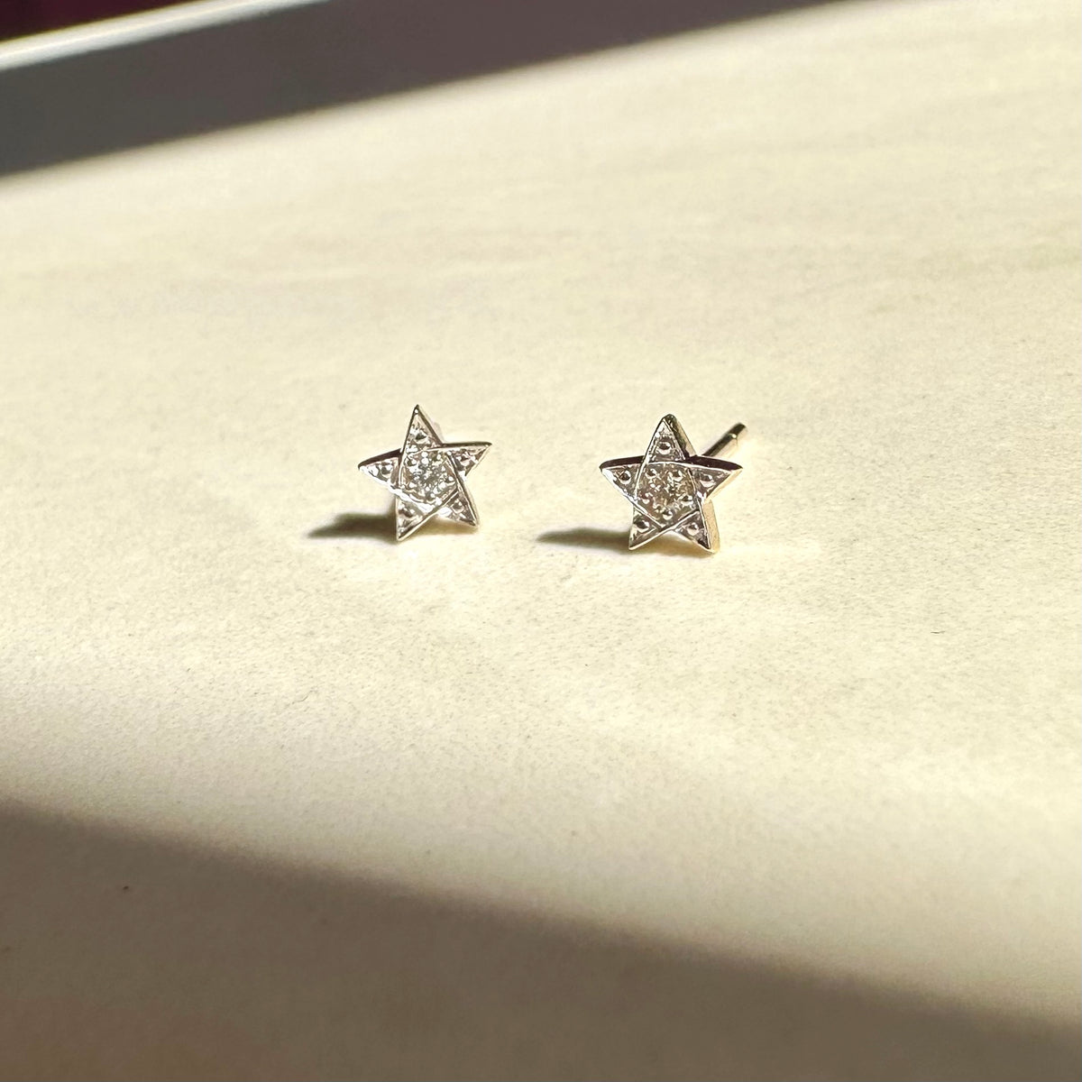 9ct Yellow Gold 'Cosmo Star' Diamond Stud Earrings