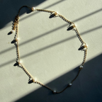 9ct Yellow Gold Freshwater Pearl Chain Necklace