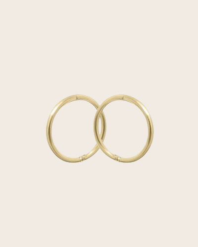9ct Yellow Gold 12mm Sleeper Earrings