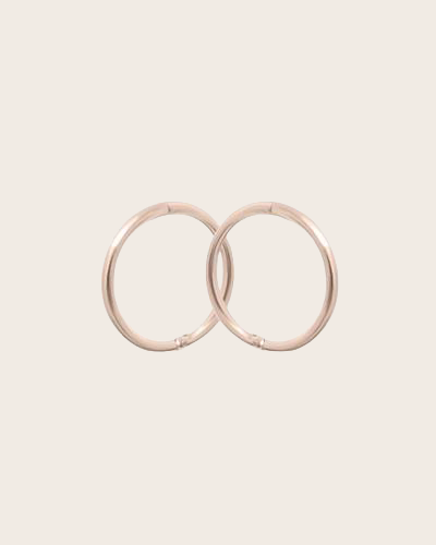9ct Rose Gold 12mm Sleeper Earrings