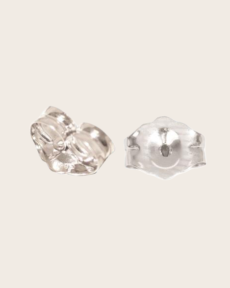 9ct White Gold Medium Earring Scrolls - Pair