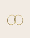 Sterling Silver Yellow Gold Plated 12mm Sleeper Earrings