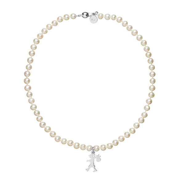 KAREN WALKER - Sterling Silver Girl with all the Pearls Necklace