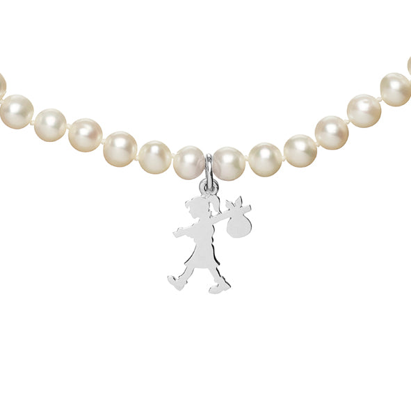 KAREN WALKER - Sterling Silver Girl with all the Pearls Necklace