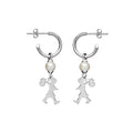 KAREN WALKER - Sterling Silver Girl with a Pearl Earrings