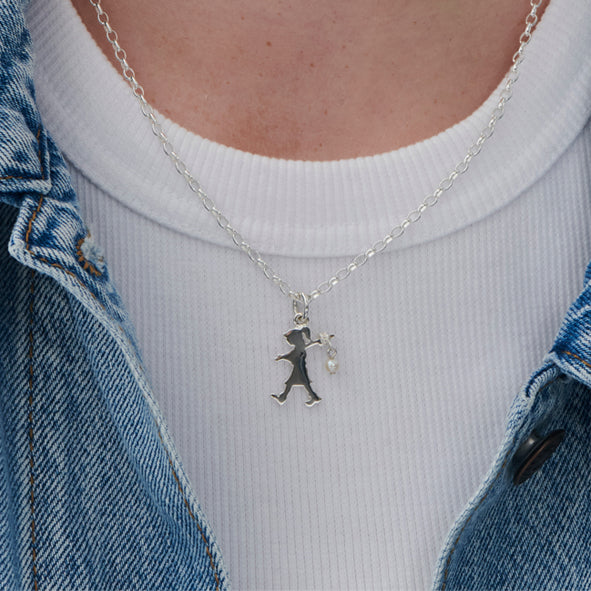 KAREN WALKER - Sterling Silver Girl With a Pearl Necklace