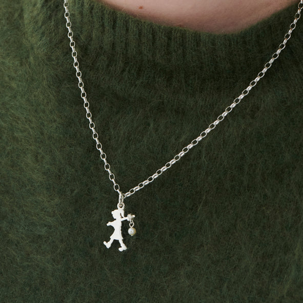 KAREN WALKER - Sterling Silver Girl With a Pearl Necklace