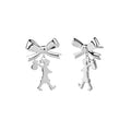 KAREN WALKER - Sterling Silver Girl with a Bow Earrings