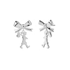 KAREN WALKER - Sterling Silver Girl with a Bow Earrings