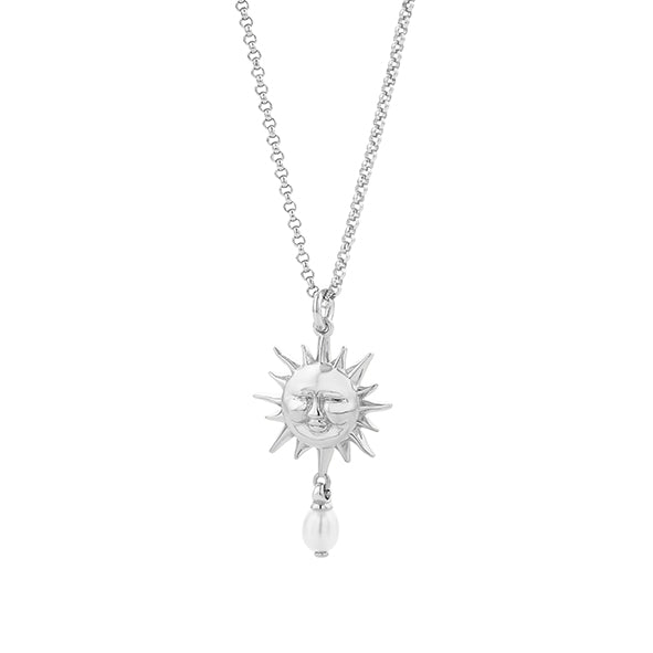 Karen Walker - Sterling Silver & Freshwater Pearl Sun Necklace