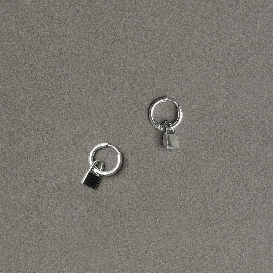 Meadowlark - Sterling Silver Locked Charm Earrings