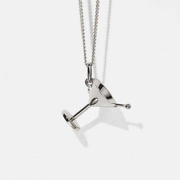 MEADOWLARK - Sterling Silver Martini Charm Necklace