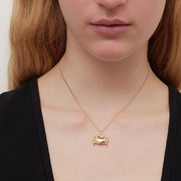 MEADOWLARK - Sterling Silver Crab Charm Necklace