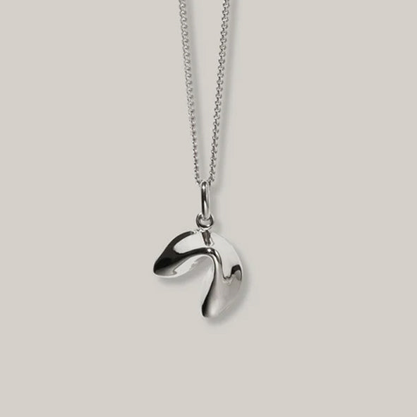 Meadowlark - Sterling Silver Fortune Cookie Charm Necklace