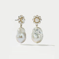 MEADOWLARK - Sterling Silver Freshwater Pearl Emile Drop Earrings