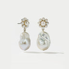 MEADOWLARK - Sterling Silver Freshwater Pearl Emile Drop Earrings