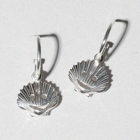Meadowlark x NELL - Sterling Silver Shell Signature Hoop Earrings