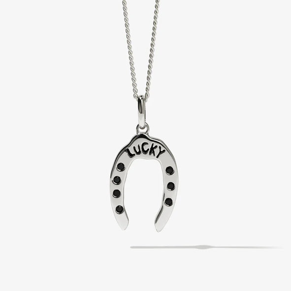 Meadowlark x NELL - Sterling Silver & Black Diamond Lucky Necklace