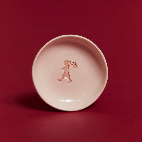 Karen Walker x Claybird Ceramics - Runaway Girl Jewellery Dish in Peach