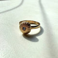 9ct Yellow Gold Pepe Kina & Sapphire Ring