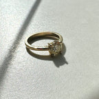 18ct Yellow Gold Round Brilliant Cut Diamond Solitaire Ring