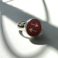 Sterling Silver 'Arrow' Red Type key Ring