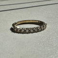 18ct Yellow Gold Shared Mirco Claw 10 x Round Brilliant Cut Diamond Band