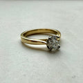 18ct Yellow & White Gold 0.75carat 'Iris' Round Brilliant Cut Diamond Solitaire Ring