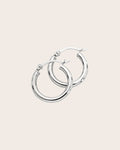 Sterling Silver 2mm Small 'Tube' Hoop Earrings