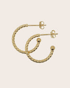 9ct Yellow Gold Large Twisted Hoop Earrings