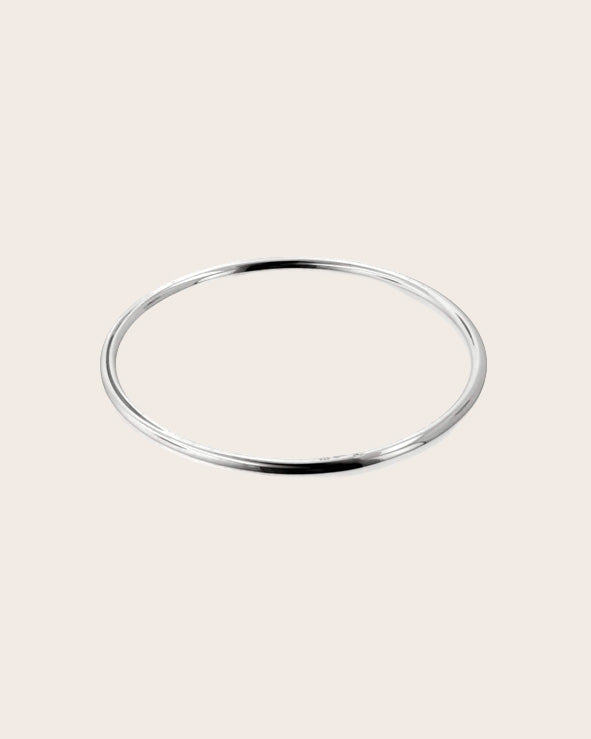 Sterling Silver Round Wire Bangle