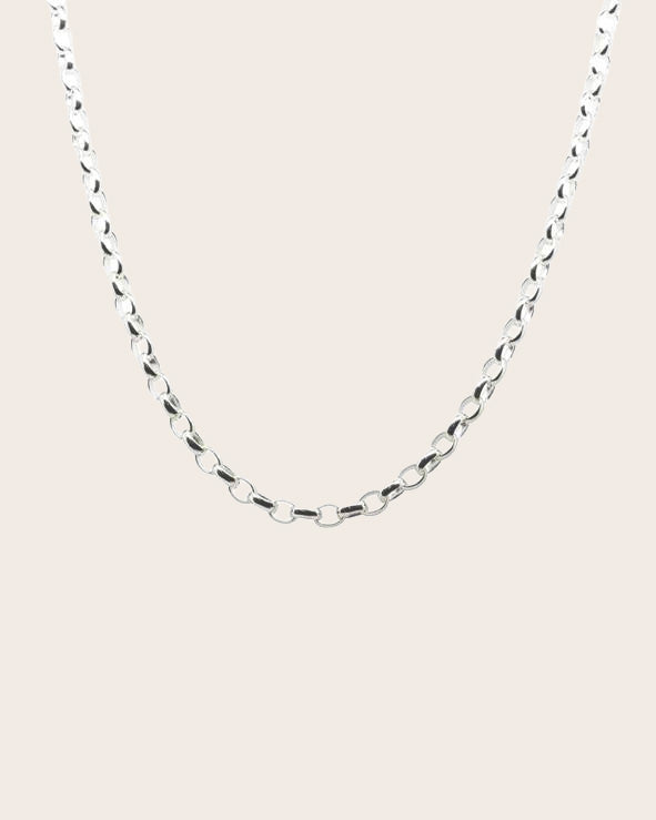 Sterling Silver 'BO1' Oval Belcher Chain