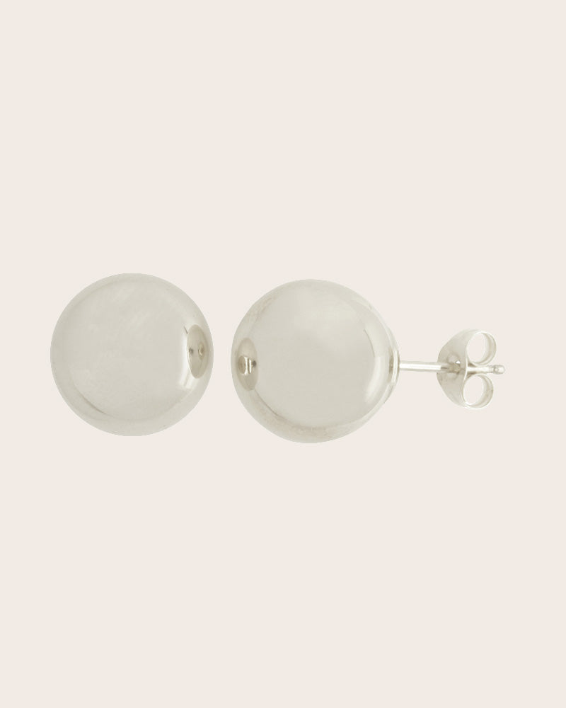 Sterling Silver 10mm Ball Stud Earrings