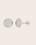 Sterling Silver 8mm Button Stud Earrings