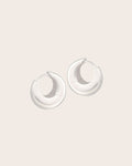 Sterling Silver Crescent 'Huggie' Hoop Earrings