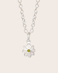 Sterling Silver Enamel Flower Necklace