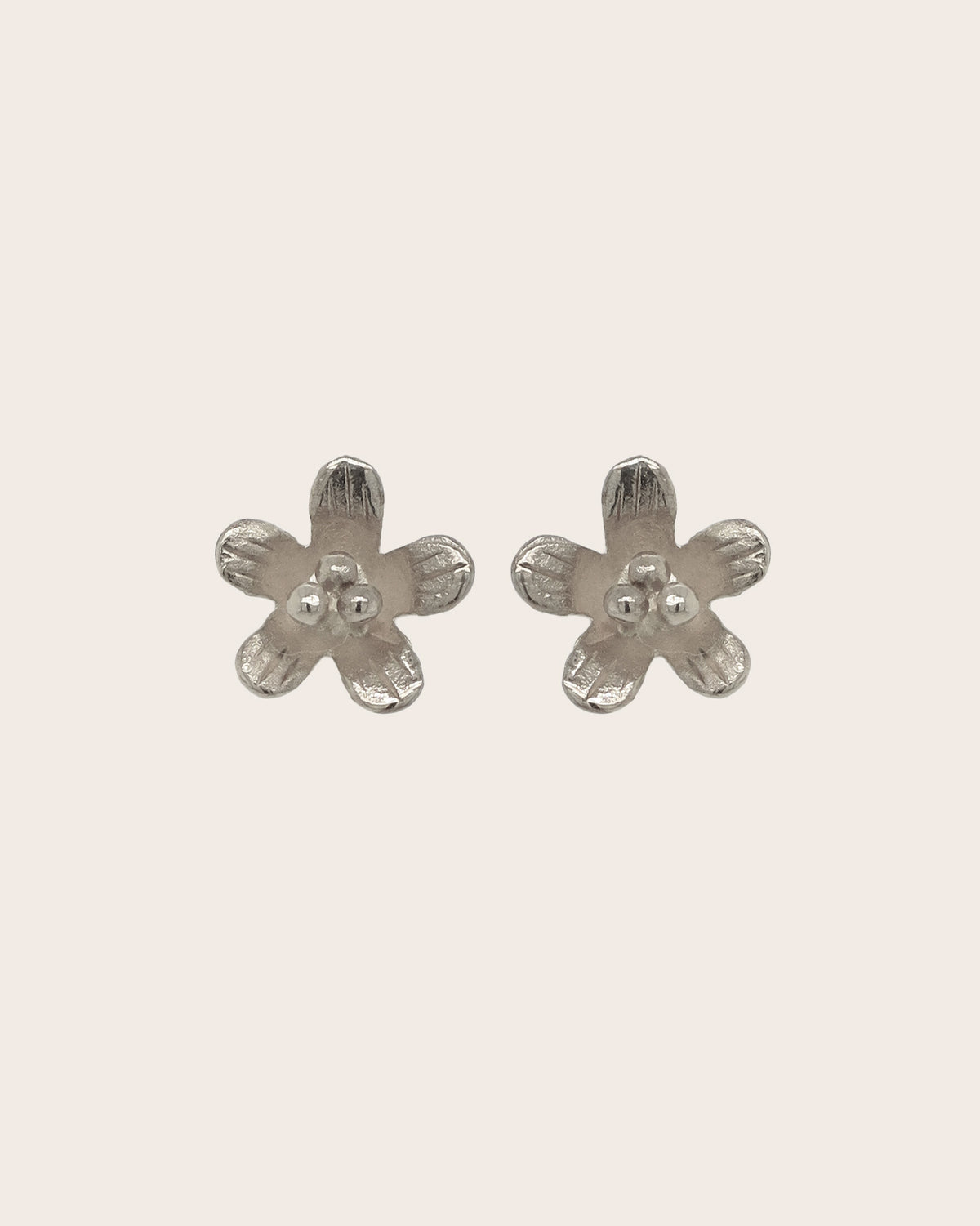 Sterling Silver Mini Flower Stud Earrings