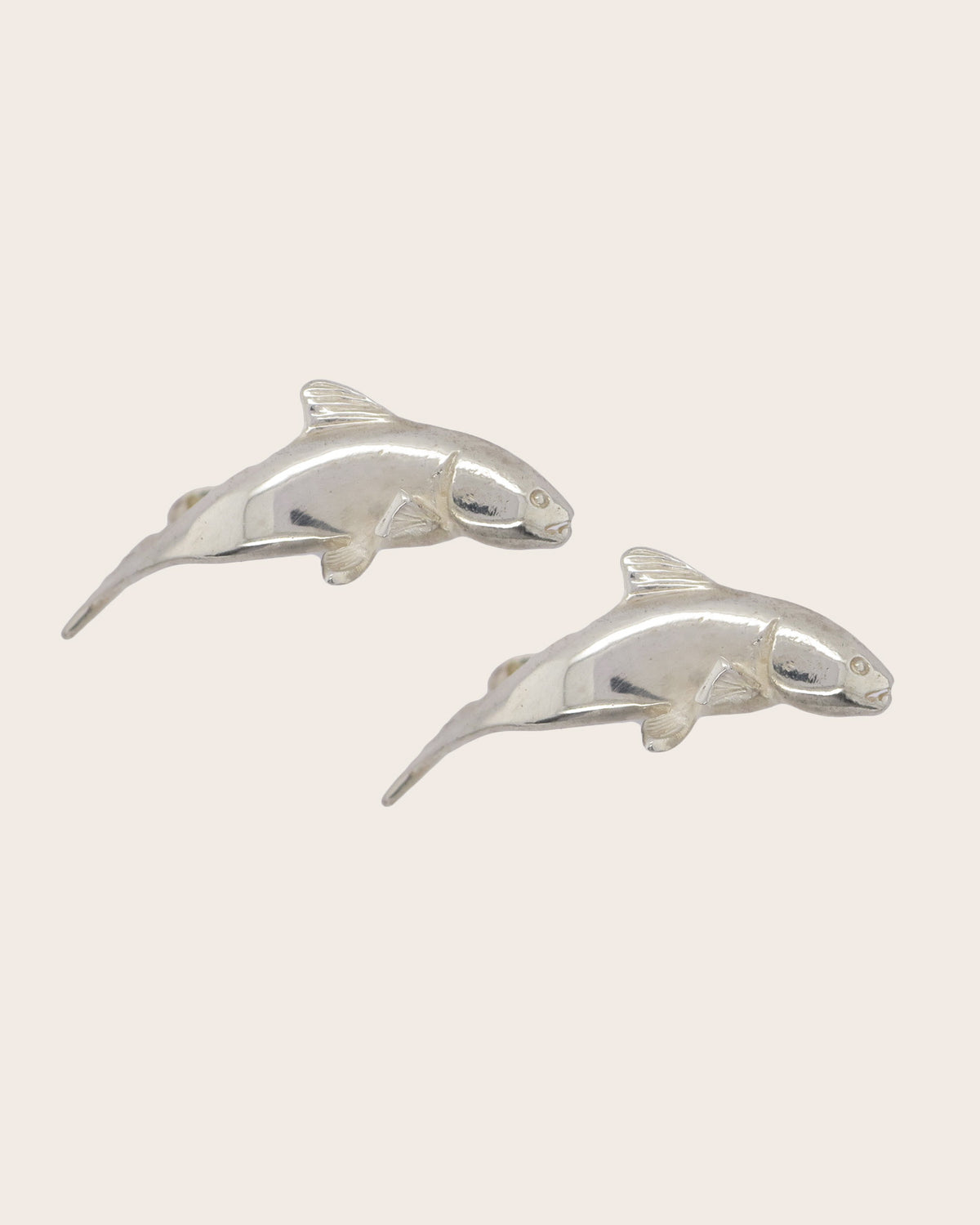 Sterling Silver Trout Cufflinks