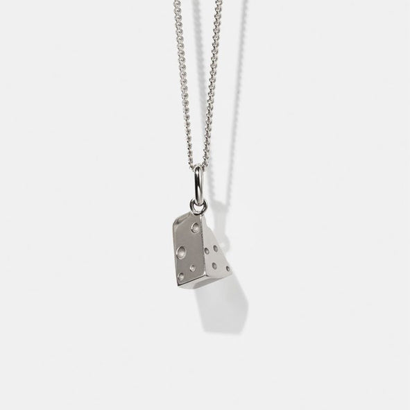 MEADOWLARK - Sterling Silver Swiss Chesse Charm Necklace