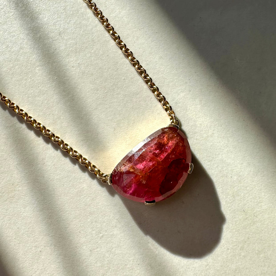 9ct Yellow Gold Tourmaline Necklace