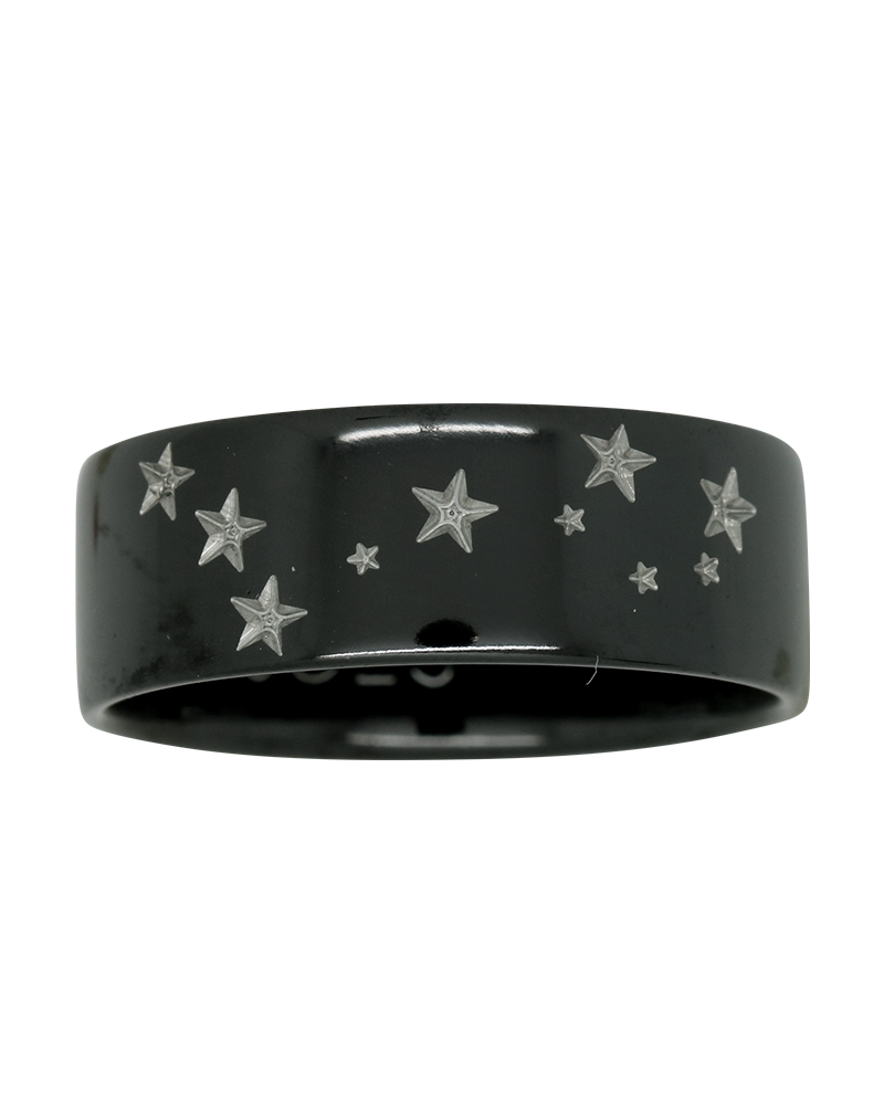 ZiRO - Black Zirconium 'Pisces' Constellation Band