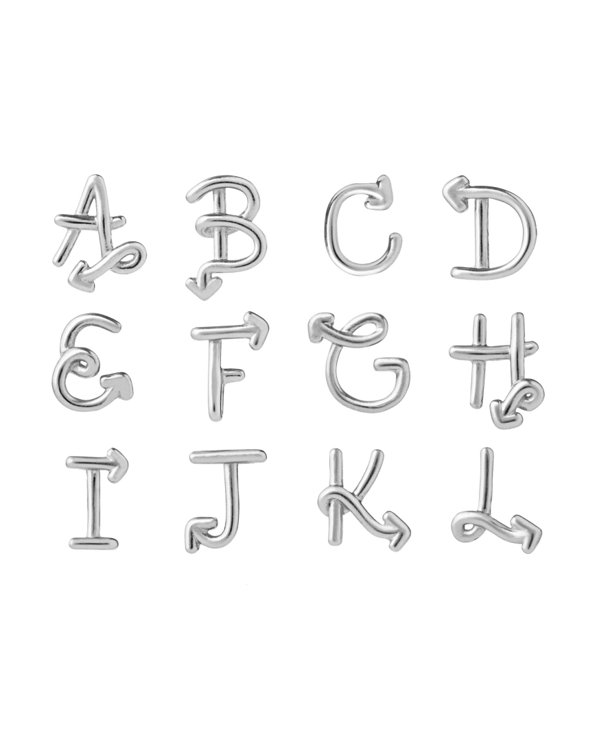 Karen Walker - Sterling Silver Love Letter Studs