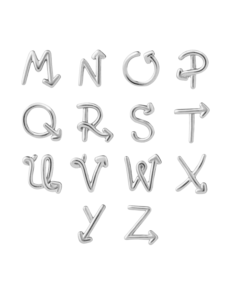 Karen Walker - Sterling Silver Love Letter Studs