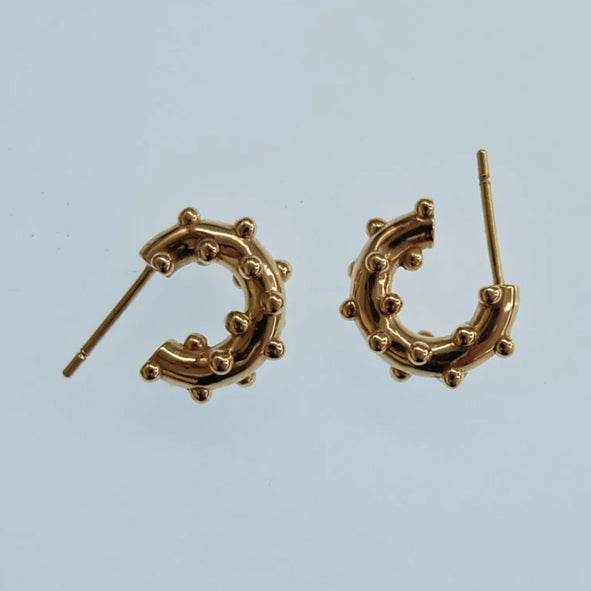 MEADOWLARK - Sterling Silver Small Anemone Hoop Earrings