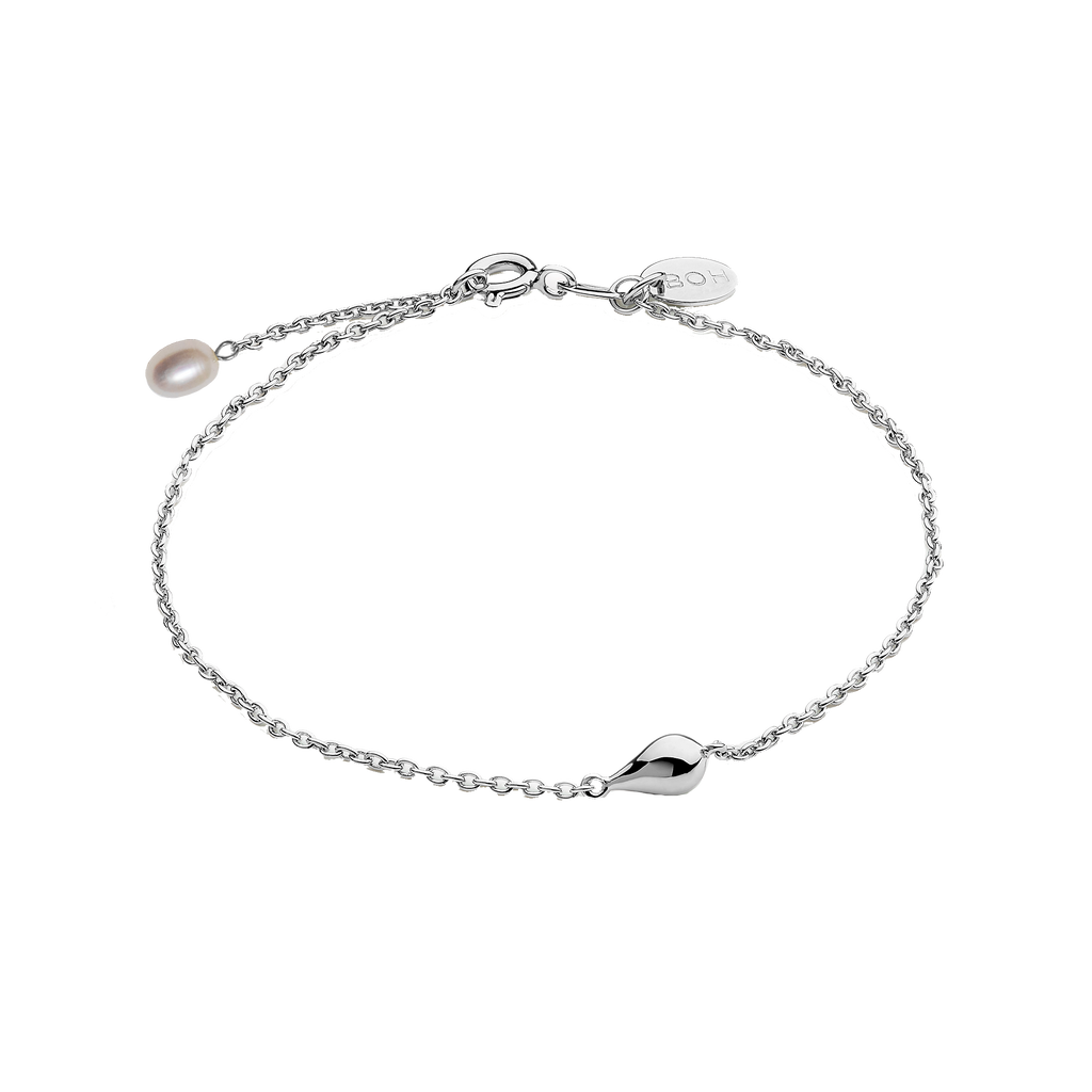 BOH RUNGA - Sterling Silver Drop in the Ocean Pearl Moon Glow Bracelet