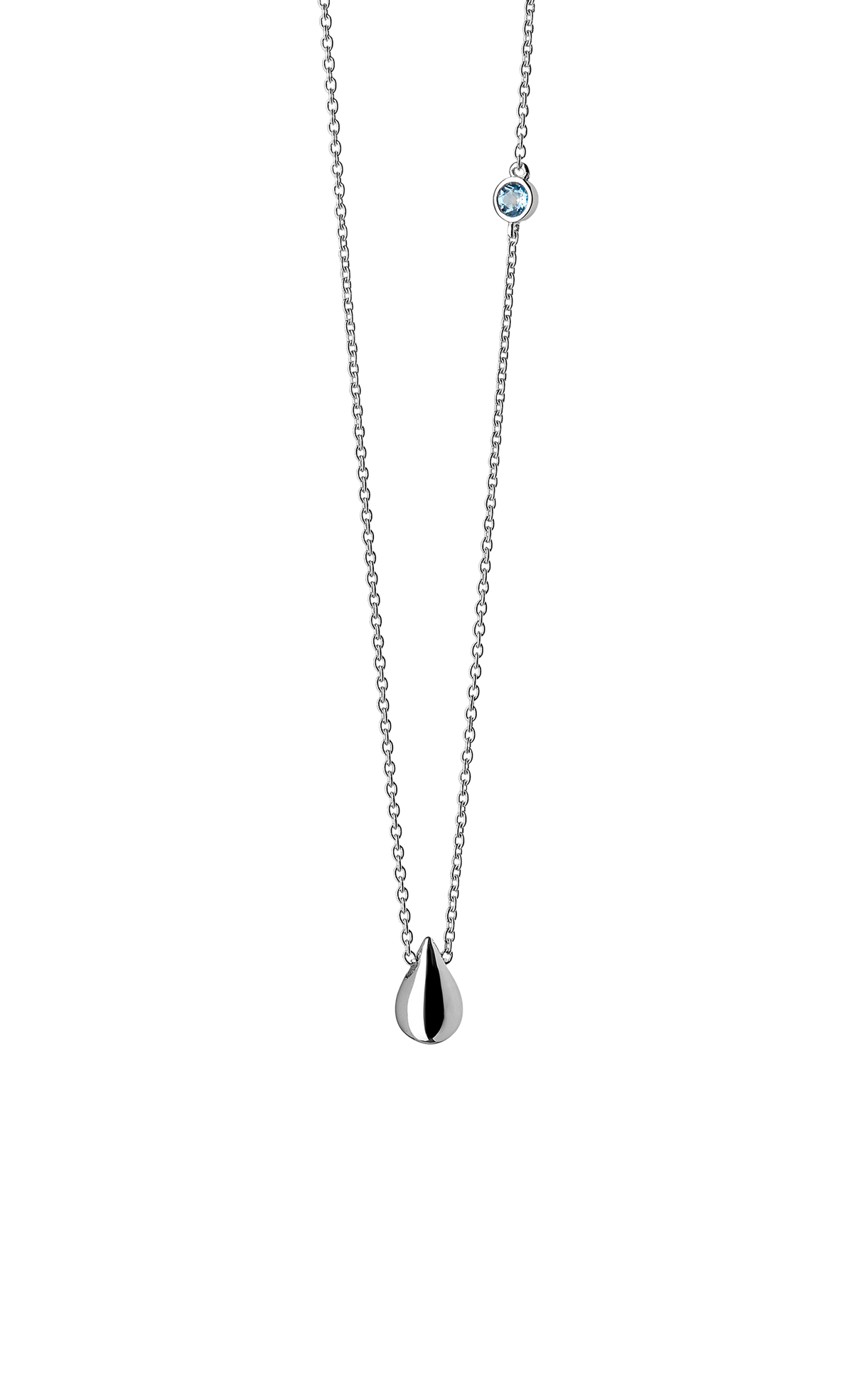 BOH RUNGA - STERLING SILVER & TOPAZ DROP IN THE OCEAN NECKLACE