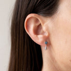 BOH RUNGA - Sterling Silver Drop in the Ocean Topaz Stud Earrings