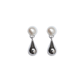 BOH RUNGA - Sterling Silver Droplet Moon Glow Stud Earrings