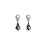 BOH RUNGA - Sterling Silver Droplet Moon Glow Stud Earrings