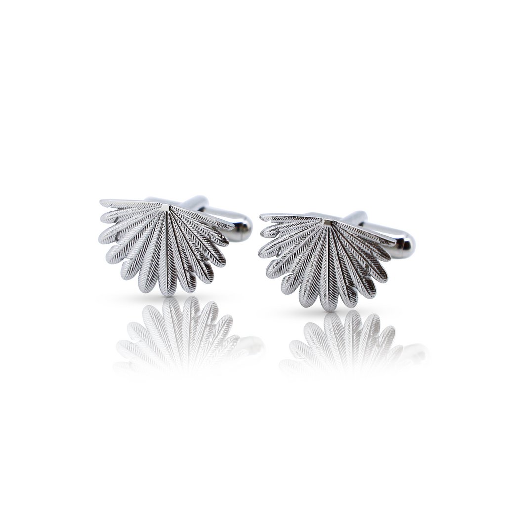 BOH RUNGA - Sterling Silver Fan Tail Cufflinks